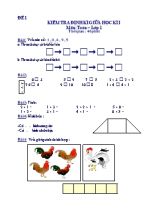 45 Đề kiểm tra môn Toán Lớp 1
